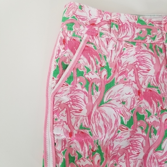 Lilly Pulitzer The Callahan Short Size 00 Pink Colony Flamingo Print - Picture 9 of 13